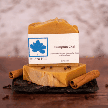 Pumpkin chai scented soap for fall.